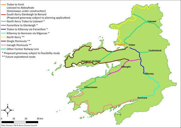 Kerry County Council Greenway Strategy Map